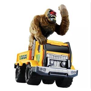 Red Box Light & Sound Gorilla Transporter Truck & Gorilla Figurine Toy